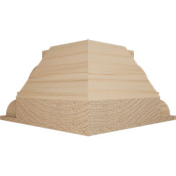 Ekena Millwork - MICQWM52 - 1 5/8"P x 2 3/8"H WM52 Americraft Solid Hardwood Stain Grade MiterLink Crown Moulding Inside Quick Corner