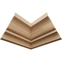 Ekena Millwork - MICQWM52 - 1 5/8"P x 2 3/8"H WM52 Americraft Solid Hardwood Stain Grade MiterLink Crown Moulding Inside Quick Corner