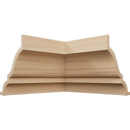 Ekena Millwork - MICQWM52 - 1 5/8"P x 2 3/8"H WM52 Americraft Solid Hardwood Stain Grade MiterLink Crown Moulding Inside Quick Corner