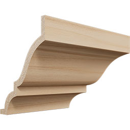 Ekena Millwork - MOCQWM52 - 1 5/8"P x 2 3/8"H WM52 Americraft Solid Hardwood Stain Grade MiterLink Crown Moulding Outside Quick Corner