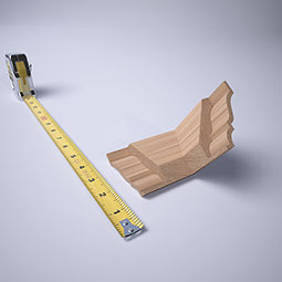 Ekena Millwork - MOCQWM52 - 1 5/8"P x 2 3/8"H WM52 Americraft Solid Hardwood Stain Grade MiterLink Crown Moulding Outside Quick Corner