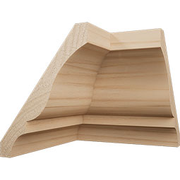 Ekena Millwork - MICWM48 - 2 5/8"P x 3 3/8"H WM48 Americraft Solid Hardwood Stain Grade Crown Moulding Inside Corner