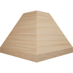 Ekena Millwork - MICWM48 - 2 5/8"P x 3 3/8"H WM48 Americraft Solid Hardwood Stain Grade Crown Moulding Inside Corner