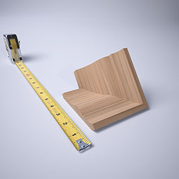 Ekena Millwork - MICWM48 - 2 5/8"P x 3 3/8"H WM48 Americraft Solid Hardwood Stain Grade Crown Moulding Inside Corner