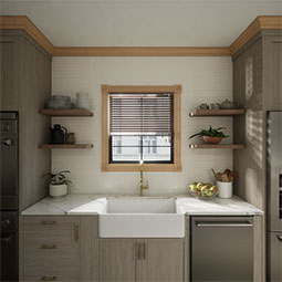 Ekena Millwork - MICWM48 - 2 5/8"P x 3 3/8"H WM48 Americraft Solid Hardwood Stain Grade Crown Moulding Inside Corner