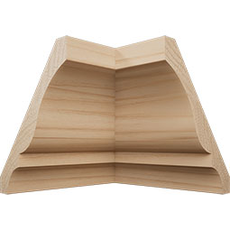Ekena Millwork - MICWM48 - 2 5/8"P x 3 3/8"H WM48 Americraft Solid Hardwood Stain Grade Crown Moulding Inside Corner