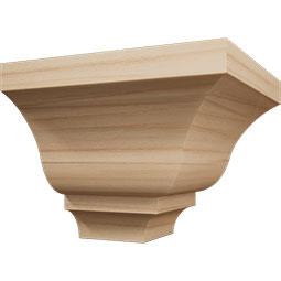 Ekena Millwork - MOCWM48 - 2 5/8"P x 3 3/8"H WM48 Americraft Solid Hardwood Stain Grade Crown Moulding Outside Corner