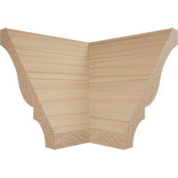 Ekena Millwork - MOCWM48 - 2 5/8"P x 3 3/8"H WM48 Americraft Solid Hardwood Stain Grade Crown Moulding Outside Corner