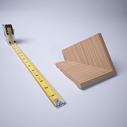 Ekena Millwork - MOCWM48 - 2 5/8"P x 3 3/8"H WM48 Americraft Solid Hardwood Stain Grade Crown Moulding Outside Corner