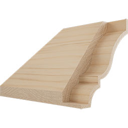 Ekena Millwork - MICQWM48 - 2 13/16"P x 3 1/2"H WM48 Americraft Solid Hardwood Stain Grade Crown Moulding Inside Quick Corner