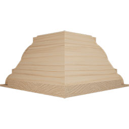Ekena Millwork - MICQWM48 - 2 13/16"P x 3 1/2"H WM48 Americraft Solid Hardwood Stain Grade Crown Moulding Inside Quick Corner