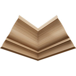 Ekena Millwork - MICQWM48 - 2 13/16"P x 3 1/2"H WM48 Americraft Solid Hardwood Stain Grade Crown Moulding Inside Quick Corner
