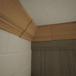Ekena Millwork - MICQWM48 - 2 13/16"P x 3 1/2"H WM48 Americraft Solid Hardwood Stain Grade Crown Moulding Inside Quick Corner