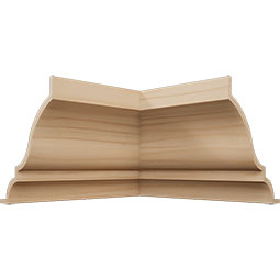 Ekena Millwork - MICQWM48 - 2 13/16"P x 3 1/2"H WM48 Americraft Solid Hardwood Stain Grade Crown Moulding Inside Quick Corner