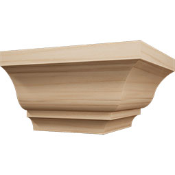 Ekena Millwork - MOCQWM48 - 2 13/16"P x 3 1/2"H WM48 Americraft Solid Hardwood Stain Grade Crown Moulding Outside Quick Corner