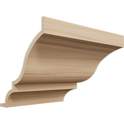 Ekena Millwork - MOCQWM48 - 2 13/16"P x 3 1/2"H WM48 Americraft Solid Hardwood Stain Grade Crown Moulding Outside Quick Corner