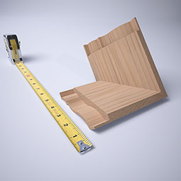 Ekena Millwork - MOCQWM48 - 2 13/16"P x 3 1/2"H WM48 Americraft Solid Hardwood Stain Grade Crown Moulding Outside Quick Corner