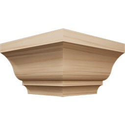 Ekena Millwork - MOCQWM48 - 2 13/16"P x 3 1/2"H WM48 Americraft Solid Hardwood Stain Grade Crown Moulding Outside Quick Corner
