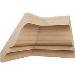Ekena Millwork - MICWM49 - 2 1/16"P x 3"H WM49 Americraft Solid Hardwood Stain Grade Crown Moulding Inside Corner