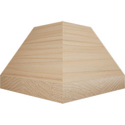 Ekena Millwork - MICWM49 - 2 1/16"P x 3"H WM49 Americraft Solid Hardwood Stain Grade Crown Moulding Inside Corner