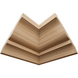 Ekena Millwork - MICWM49 - 2 1/16"P x 3"H WM49 Americraft Solid Hardwood Stain Grade Crown Moulding Inside Corner