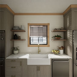 Ekena Millwork - MICWM49 - 2 1/16"P x 3"H WM49 Americraft Solid Hardwood Stain Grade Crown Moulding Inside Corner