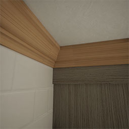 Ekena Millwork - MICWM49 - 2 1/16"P x 3"H WM49 Americraft Solid Hardwood Stain Grade Crown Moulding Inside Corner