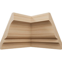 Ekena Millwork - MICWM49 - 2 1/16"P x 3"H WM49 Americraft Solid Hardwood Stain Grade Crown Moulding Inside Corner