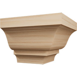 Ekena Millwork - MOCWM49 - 2 1/16"P x 3"H WM49 Americraft Solid Hardwood Stain Grade Crown Moulding Outside Corner