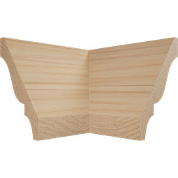 Ekena Millwork - MOCWM49 - 2 1/16"P x 3"H WM49 Americraft Solid Hardwood Stain Grade Crown Moulding Outside Corner