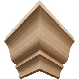 Ekena Millwork - MOCWM49 - 2 1/16"P x 3"H WM49 Americraft Solid Hardwood Stain Grade Crown Moulding Outside Corner