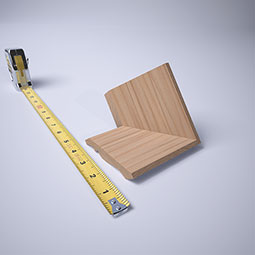 Ekena Millwork - MOCWM49 - 2 1/16"P x 3"H WM49 Americraft Solid Hardwood Stain Grade Crown Moulding Outside Corner