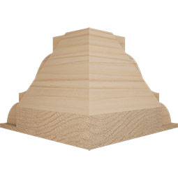 Ekena Millwork - MICQWM49 - 2 1/4"P x 3 1/8"H WM49 Americraft Solid Hardwood Stain Grade Crown Moulding Inside Quick Corner