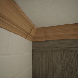 Ekena Millwork - MICQWM49 - 2 1/4"P x 3 1/8"H WM49 Americraft Solid Hardwood Stain Grade Crown Moulding Inside Quick Corner