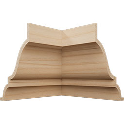 Ekena Millwork - MICQWM49 - 2 1/4"P x 3 1/8"H WM49 Americraft Solid Hardwood Stain Grade Crown Moulding Inside Quick Corner