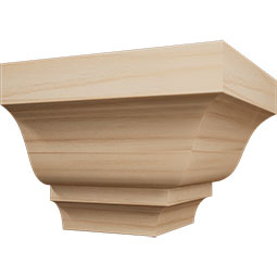 Ekena Millwork - MOCQWM49 - 2 1/4"P x 3 1/8"H WM49 Americraft Solid Hardwood Stain Grade Crown Moulding Outside Quick Corner