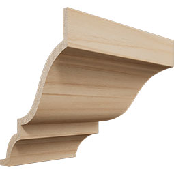 Ekena Millwork - MOCQWM49 - 2 1/4"P x 3 1/8"H WM49 Americraft Solid Hardwood Stain Grade Crown Moulding Outside Quick Corner