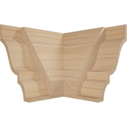 Ekena Millwork - MOCQWM49 - 2 1/4"P x 3 1/8"H WM49 Americraft Solid Hardwood Stain Grade Crown Moulding Outside Quick Corner