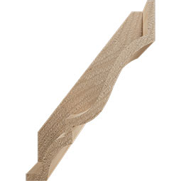 Ekena Millwork - MCQWM49 - 2 1/4"P x 6"L x 3 1/8"H WM49 Americraft Solid Hardwood Stain Grade Crown Moulding Quick Coupler