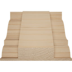 Ekena Millwork - MCQWM49 - 2 1/4"P x 6"L x 3 1/8"H WM49 Americraft Solid Hardwood Stain Grade Crown Moulding Quick Coupler