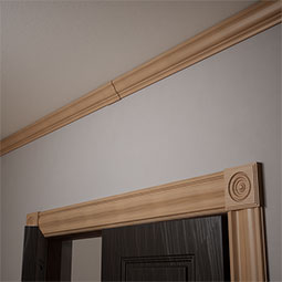 Ekena Millwork - MCQWM49 - 2 1/4"P x 6"L x 3 1/8"H WM49 Americraft Solid Hardwood Stain Grade Crown Moulding Quick Coupler
