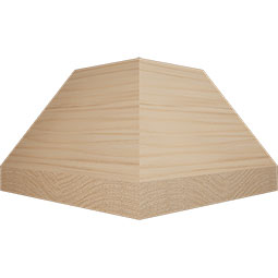 Ekena Millwork - MICWM291 - 3 1/2"P x 4"H WM291 Americraft Solid Hardwood Stain Grade Crown Moulding Inside Corner