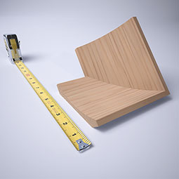 Ekena Millwork - MICWM291 - 3 1/2"P x 4"H WM291 Americraft Solid Hardwood Stain Grade Crown Moulding Inside Corner