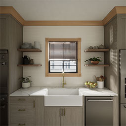 Ekena Millwork - MICWM291 - 3 1/2"P x 4"H WM291 Americraft Solid Hardwood Stain Grade Crown Moulding Inside Corner