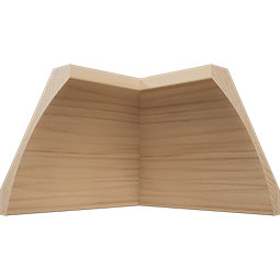 Ekena Millwork - MICWM291 - 3 1/2"P x 4"H WM291 Americraft Solid Hardwood Stain Grade Crown Moulding Inside Corner