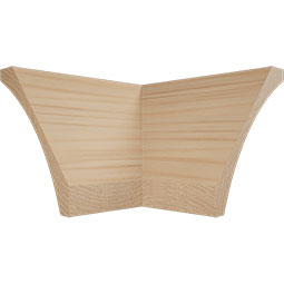 Ekena Millwork - MOCWM291 - 3 1/2"P x 4"H WM291 Americraft Solid Hardwood Stain Grade Crown Moulding Outside Corner