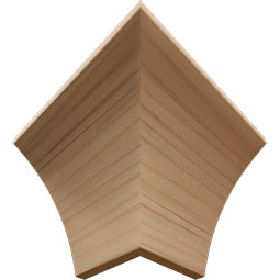 Ekena Millwork - MOCWM291 - 3 1/2"P x 4"H WM291 Americraft Solid Hardwood Stain Grade Crown Moulding Outside Corner