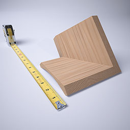 Ekena Millwork - MOCWM291 - 3 1/2"P x 4"H WM291 Americraft Solid Hardwood Stain Grade Crown Moulding Outside Corner