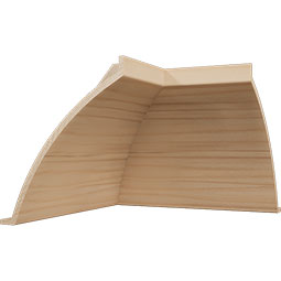 Ekena Millwork - MICQWM291 - 3 11/16"P x 4 3/16"H WM291 Americraft Solid Hardwood Stain Grade Crown Moulding Inside Quick Corner