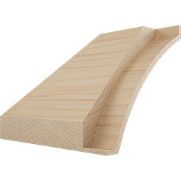 Ekena Millwork - MICQWM291 - 3 11/16"P x 4 3/16"H WM291 Americraft Solid Hardwood Stain Grade Crown Moulding Inside Quick Corner